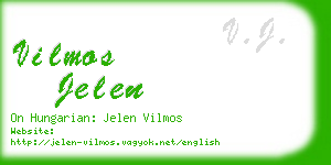 vilmos jelen business card